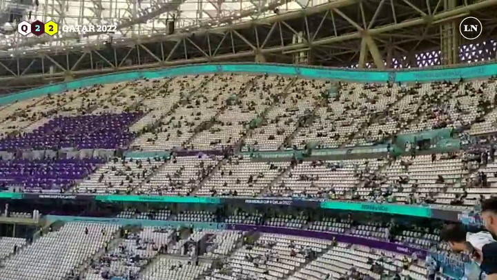 Así se vive la previa del partido dentro del estadio Lusail de Qatar