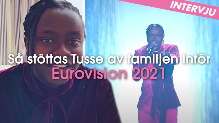 Så stöttas Tusse av familjen inför Eurovision