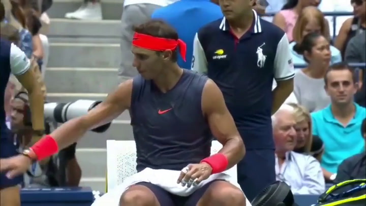 US Open: 2018: La bronca de Rafael Nadal - Fuente: Twitter