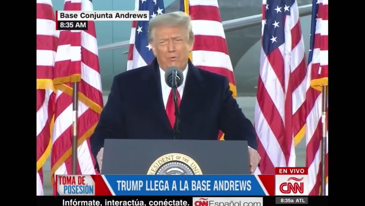 El discurso de Donald Trump tras abandonar la Casa Blanca - Fuente: CNN