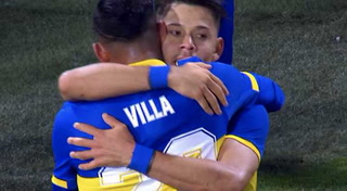 Centro de Villa y segundo gol de Romero para Boca