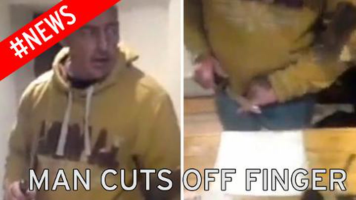 Video Shows Shocking Moment Man Cuts Off His Own Finger Mirror Online