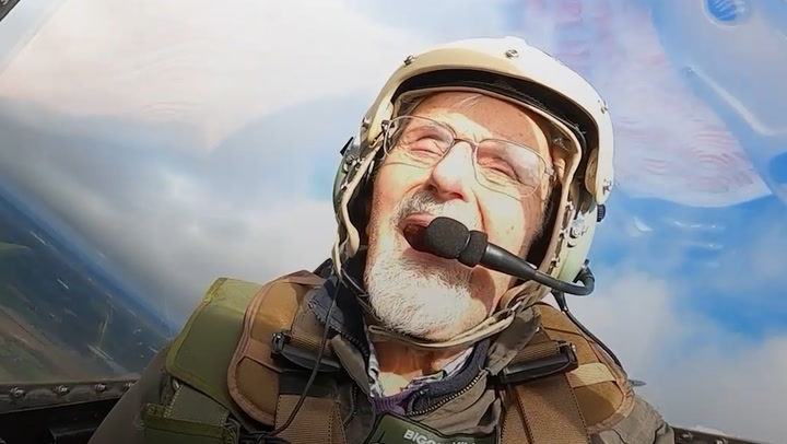 102-year-old former RAF Pilot takes to the skies in iconic Spitfire
