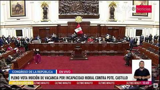 Crisis política en Perú. El Congresó votó y Pedro Castillo fue destituido