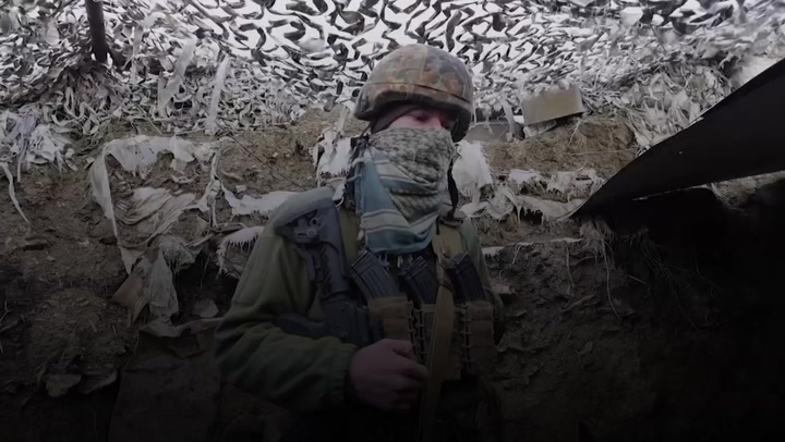 Ukrainians tense at frontline as Russia troop build-up increases