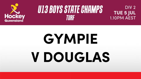 5 July - Hockey Qld U13 Boys State Champs - Day 3 - Gympie V Douglas