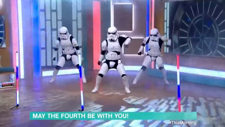 Breakdancing Star Wars stormtroopers put on show on This Morning