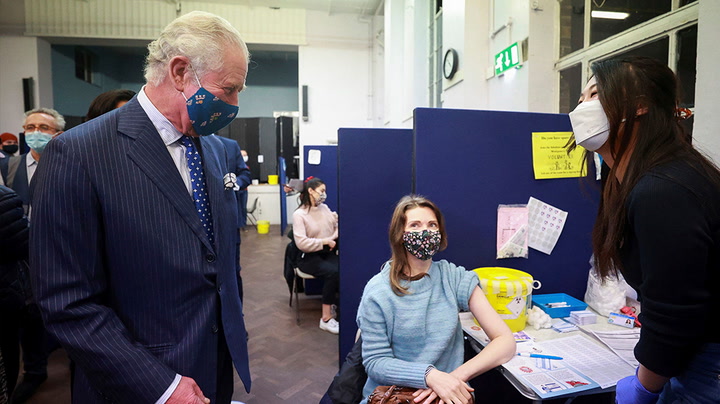 Prince Charles hails efforts of NHS staff and volunteers delivering vaccine booster