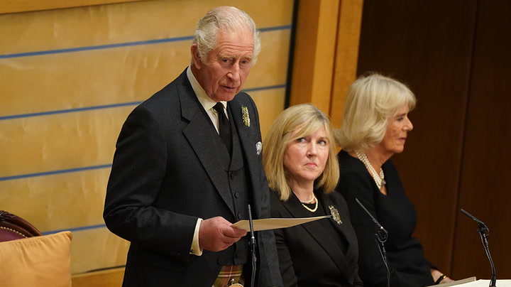 King Charles quotes Robert Burns as he makes first appearance at Scottish parliament