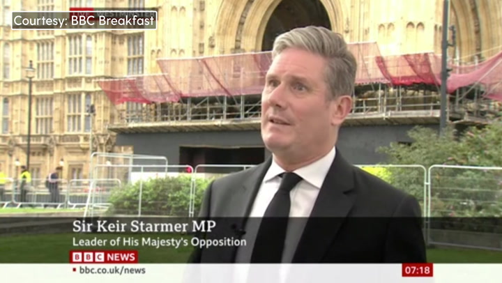 Keir Starmer says protesters should 'respect' mourners of Queen Elizabeth