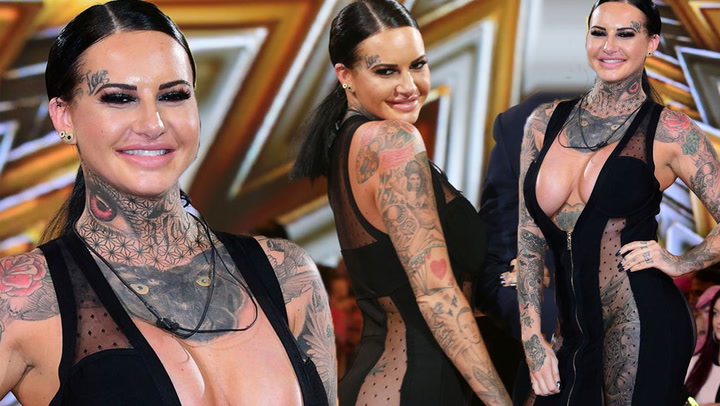 Jemma Lucy's enormous boobs pop out of her dress as she's evicted