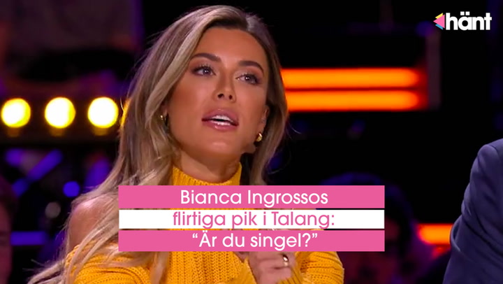 Bianca Ingrossos flirtiga pik i Talang: ”Är du singel?”