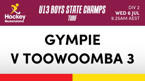 6 July - Hockey Qld U13 Boys Sc - Gympie V Toowoomba 3