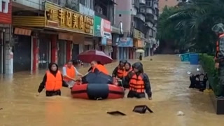 Residents evacuated as heavy rainfall floods southern Chinese cities