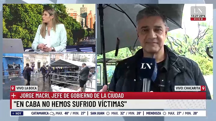 Jorge Macri: "En CABA no hemos sufrido victimas"