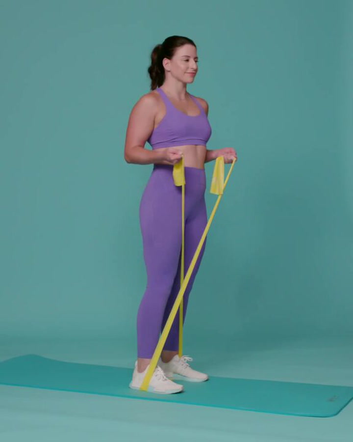 ELASTIC BAND HIP EXTENSION - Exercises, workouts and routines