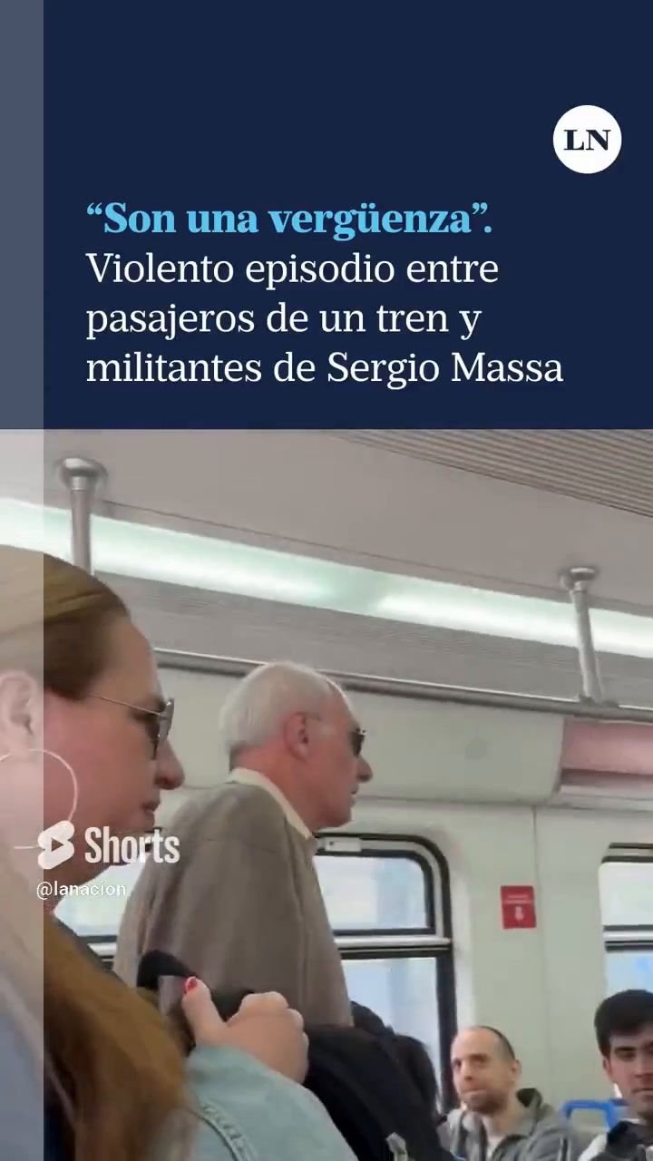 "Son una vergüenza". Violento episodio entre pasajeros de un tren y militantes de Sergio Massa