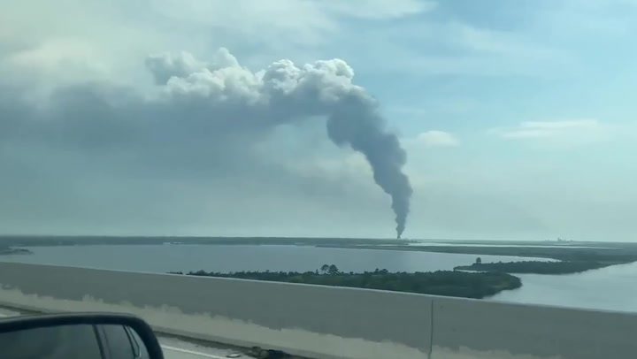 Smoke rises from Louisiana refinery after crude oil tank fire