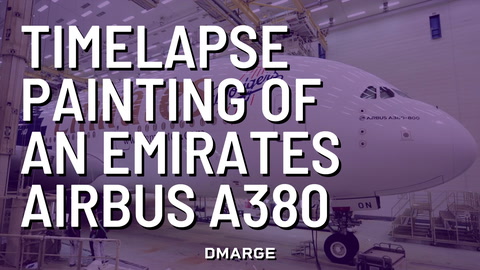 Timelapse Painting Of An Airbus A380   Emirates Airline