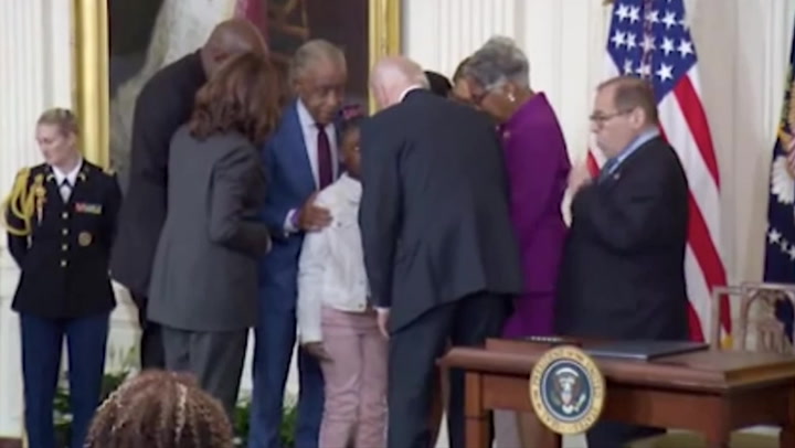 Joe Biden welcomes George Floyd’s daughter to the White House two years after his death