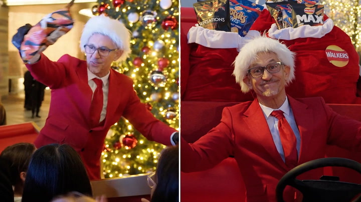 Gary Lineker poses as ‘Father Crispmas’ to celebrate 30 years as face of Walkers