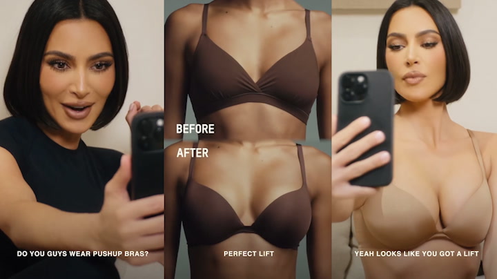 Kim Kardashian shows off 'perfect' Skims bra that gives her