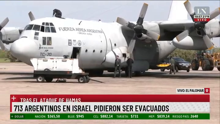 Israel Bajo Fuego  Parte Un Vuelo De La Fuerza Aérea; Evacuación De Los Ciudadanos Argentinos