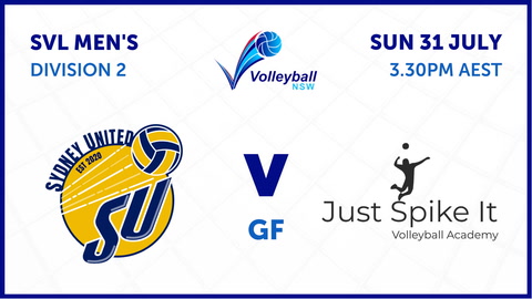 31 July - Sydney Volleyball League Mens - Finals - Sydney United v Just Spike it