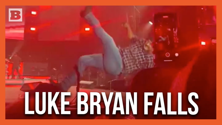 Kick the Dust Up! Luke Bryan Takes Big Fall on Stage