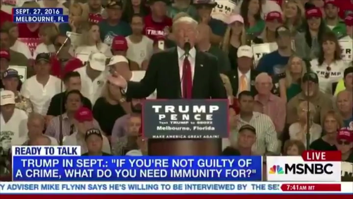 Trump claims only guilty people 'plead the fifth' in resurfaced clip