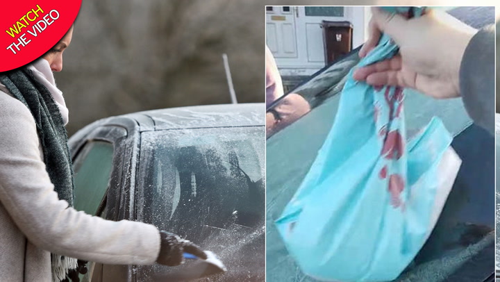 Woman's clever towel hack could stop your car windscreen freezing overnight