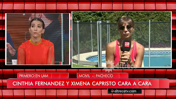 El tenso cruce entre Cinthia Fernández y Ximena Capristo