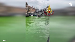 Un misterioso líquido verde fosforescente apareció en el Gran Canal de Venecia