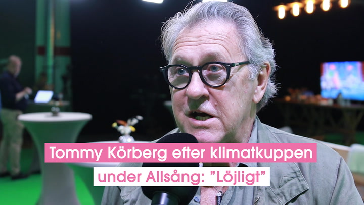 Tommy Körberg efter klimatkuppen under Allsång: ”Löjligt”