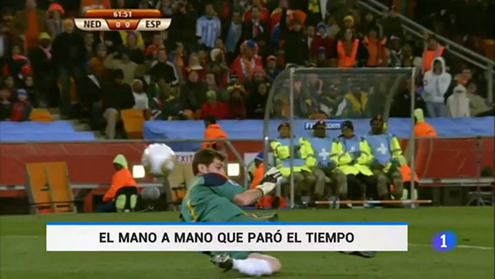 Casillas recuerda la jugada contra Robben en la final del Mundial 2010