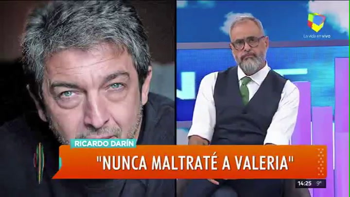 La respuesta de Darin en Intrusos ante las acusaciones de Valeria Bertuccelli - Fuente: América TV