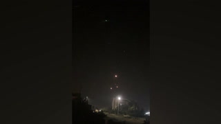 Watch: Explosions light up Israel sky as Iran launches missile attack