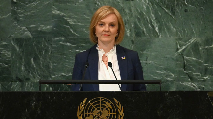 Liz Truss pledges UK support to Ukraine during UN speech
