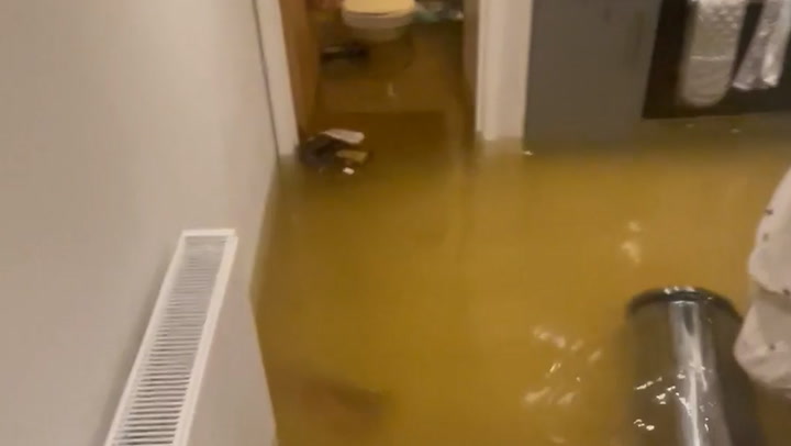 Couple's flat flooded with sewage after pipes burst