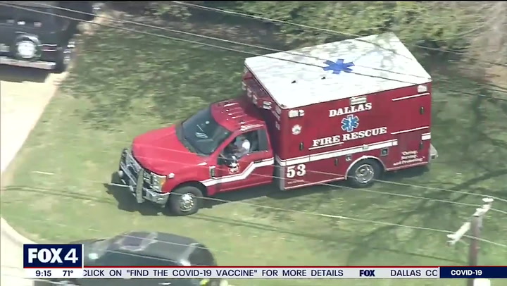 Police chase a stolen ambulance across Dallas