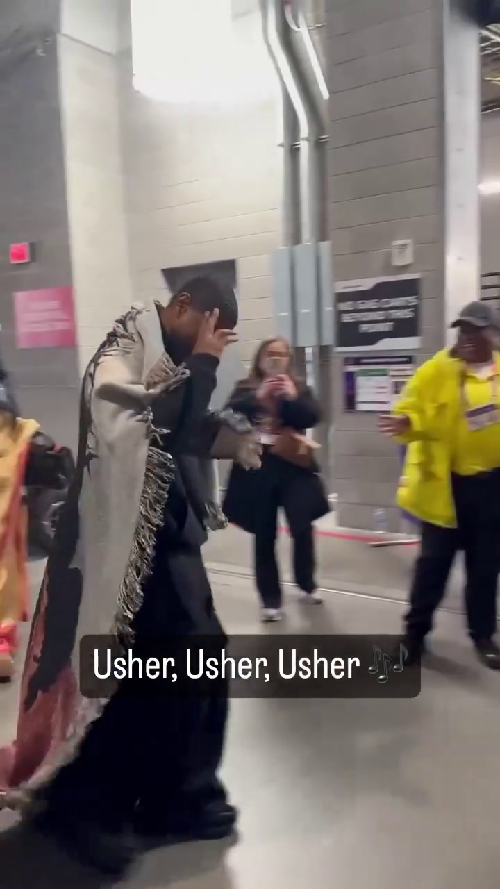 Usher, estelar del medio tiempo del Super Bowl 2024, llega al estadio
