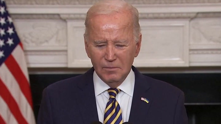 Joe Biden appears to forget the word 'Hamas' during key speech