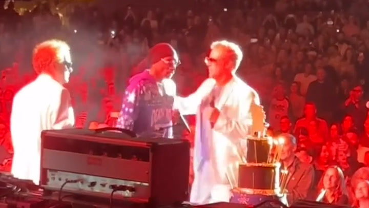Will Ferrell and John C. Reilly join Snoop Dogg on stage to celebrate rapper’s birthday