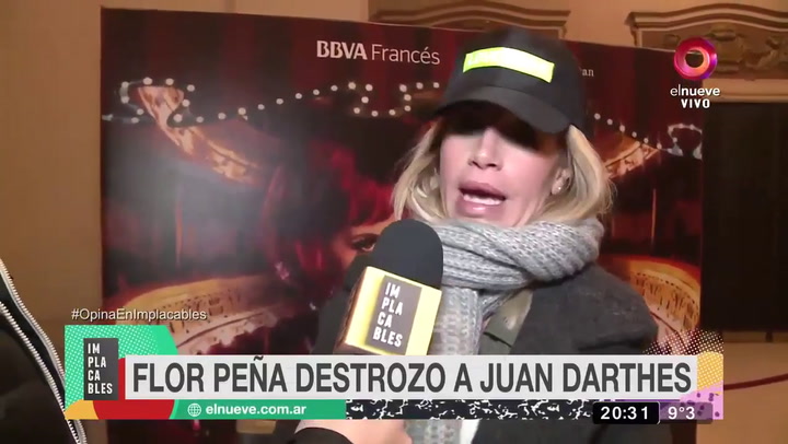 Flor Peña destrozó a Juan Darthes - Fuente: Canal 9