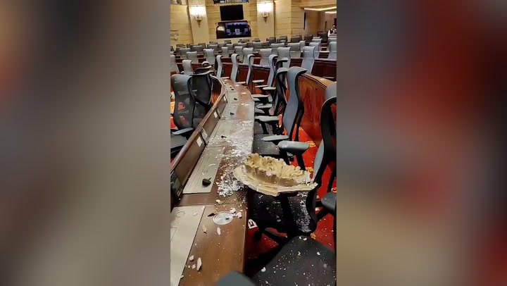 Colombian congressional building damaged after 6.3 magnitude earthquake