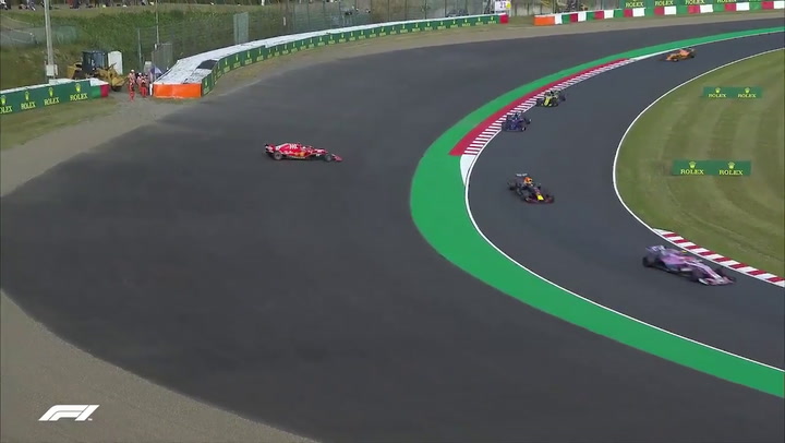 El choque entre Vettel y Verstappen - Fuente: Fórmula 1