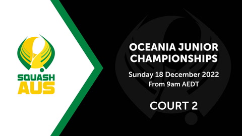 18 December - Oceania Junior Championships 2022 - Day 2 Live