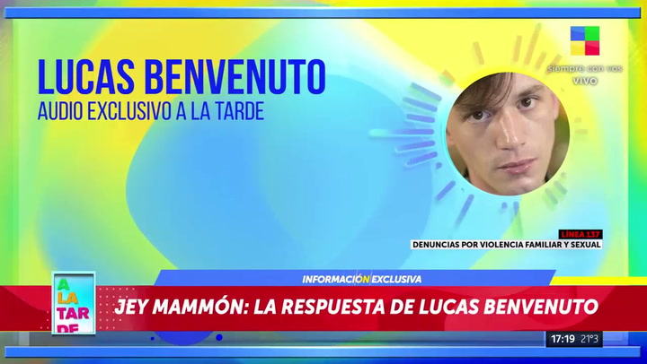Lucas Benvenuto transmitió un mensaje a los medios de comunicación