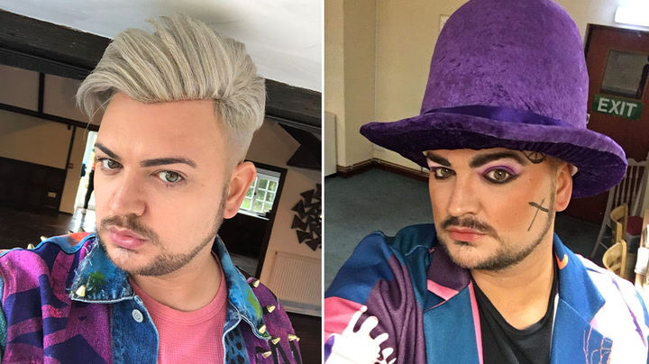 Boy George tribute act performs on stage after spending £20k on surgery to look like his idol