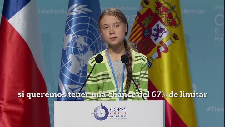 Greta Thunberg en la COP25 -informe IPCC